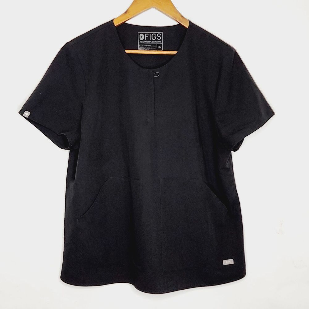 Figs Technical Collection Black Womens Scrubs Size XL